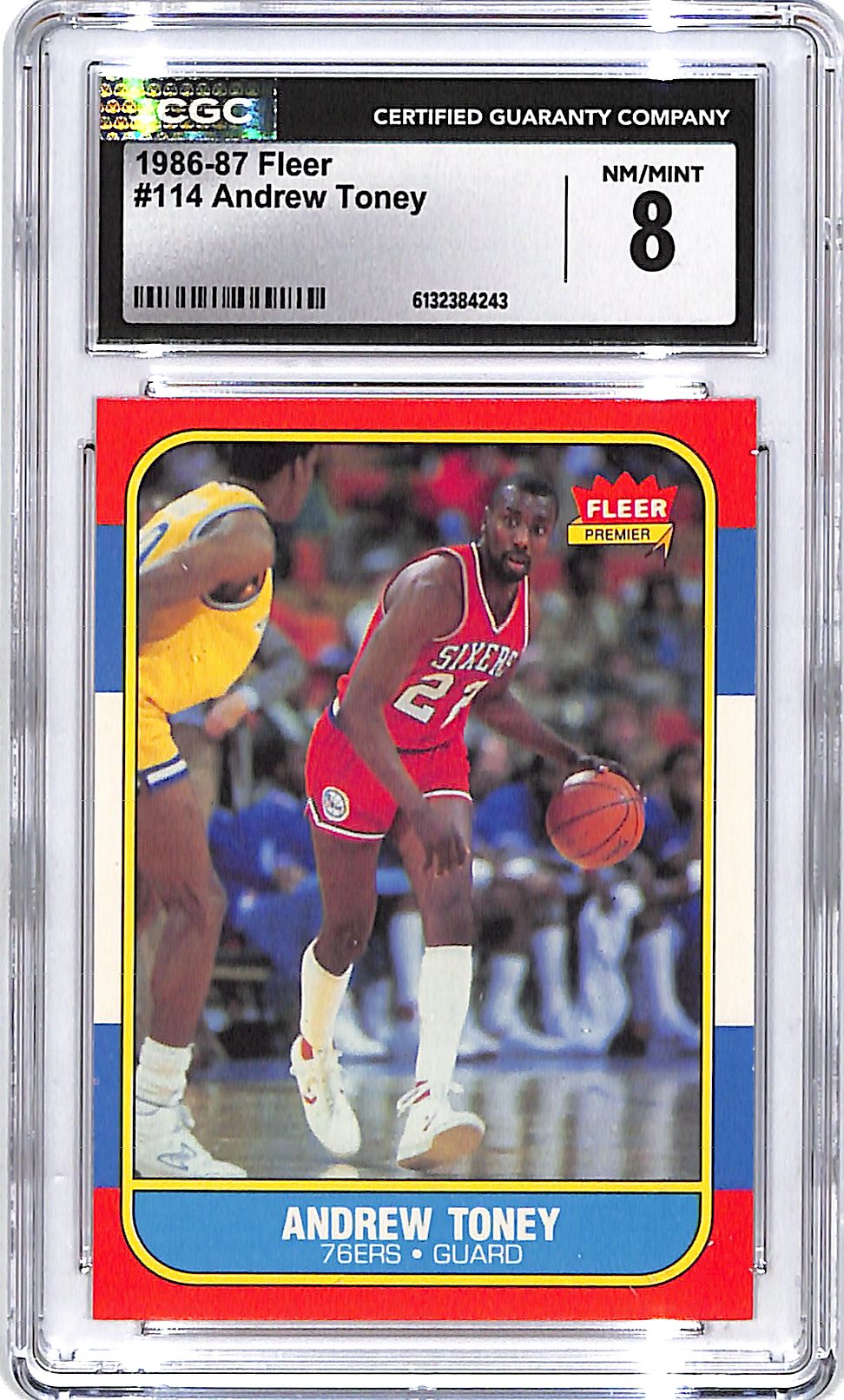 1986-87 Fleer Andrew Toney #114 CGC 8 76ers