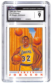 1991-92 Magic Johnson Fleer Pro-Visions #6 CGC Mint 9