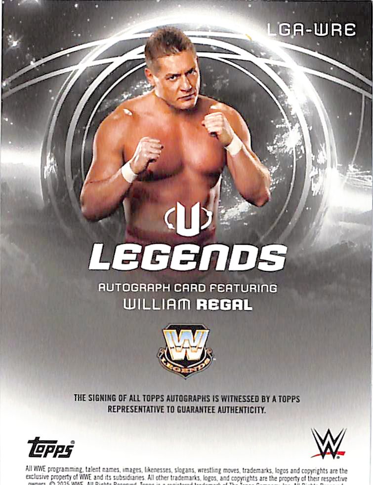 2025 Topps Universe WWE William Regal Auto Autograph Legends