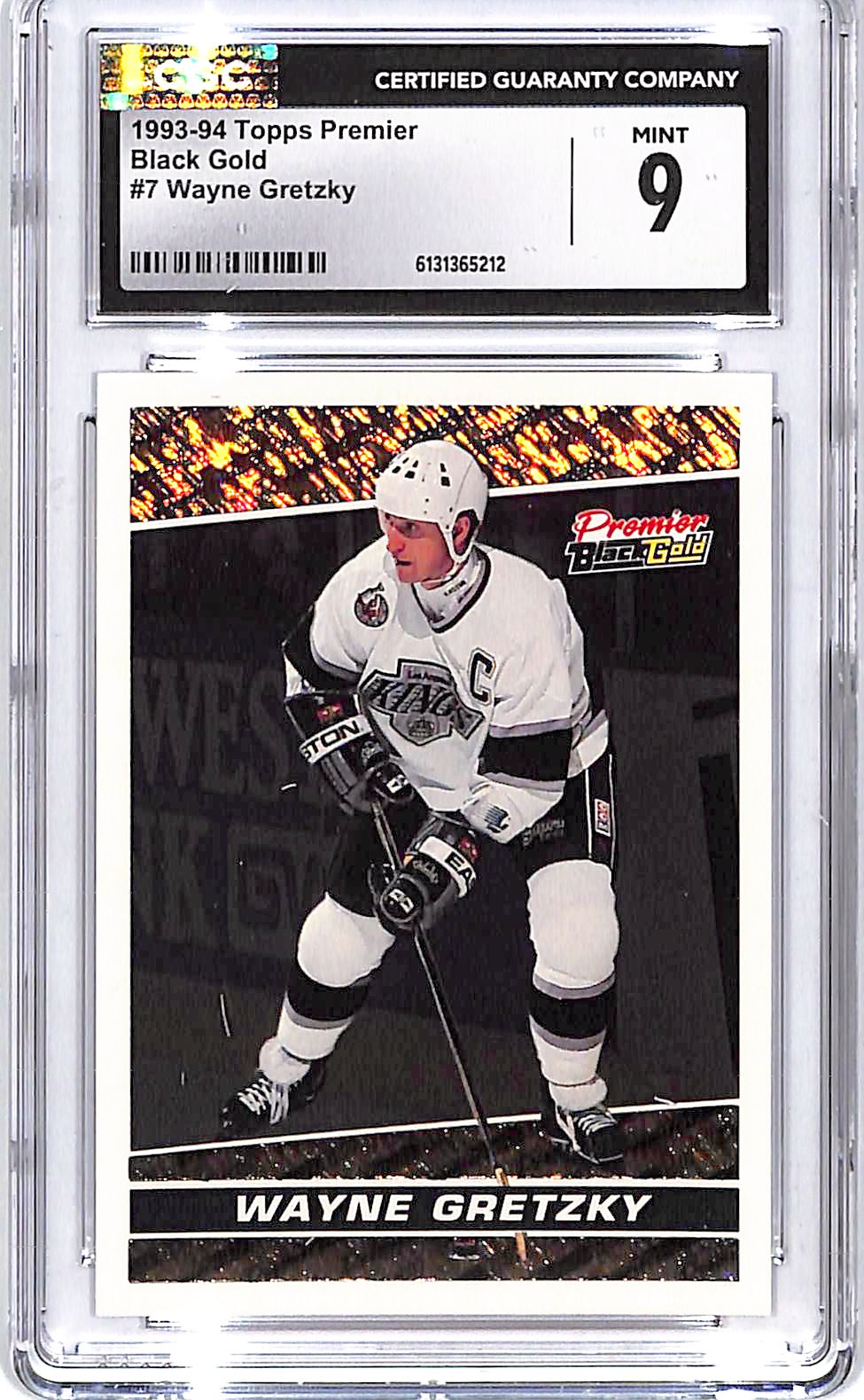 1993-94 Topps Premier Wayne Gretzky Black Gold #7 CGC 9 Kings