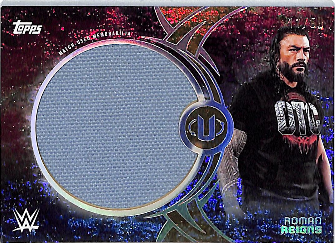 2025 Topps WWE Universe Roman Reigns Relic Mat Patch Gold /50