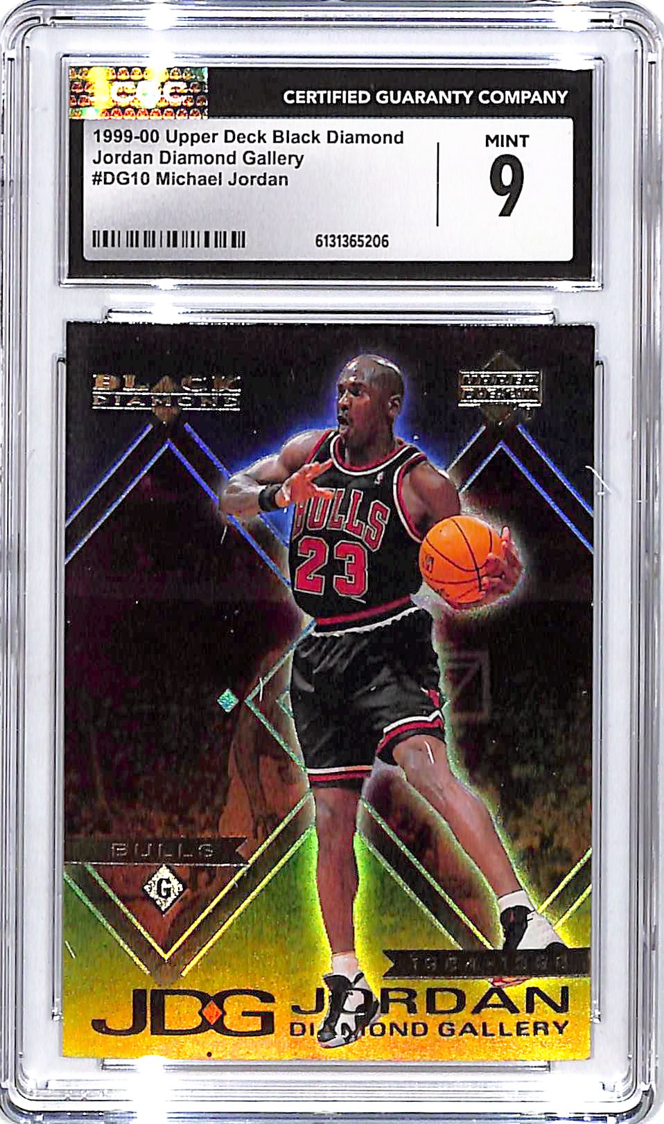 1999-00 Upper Deck Black Diamond Michael Jordan Diamond Gallery CGC 9 Bulls