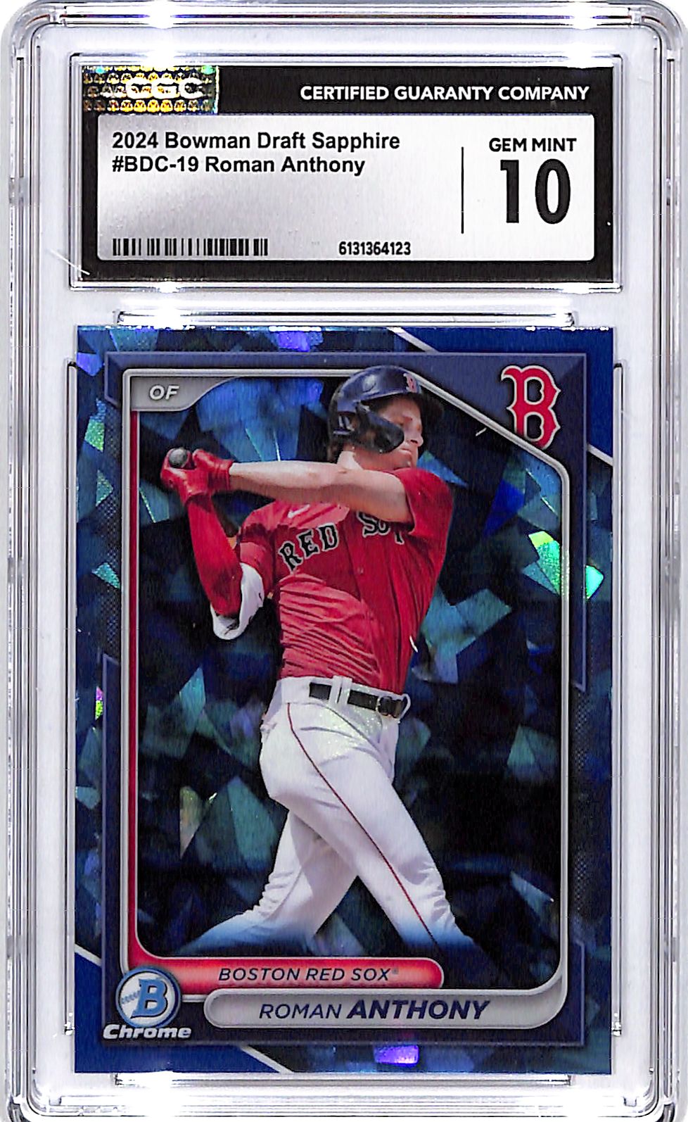 2024 Bowman Draft Chrome Sapphire Roman Anthony Rookie RC CGC 10 Red Sox