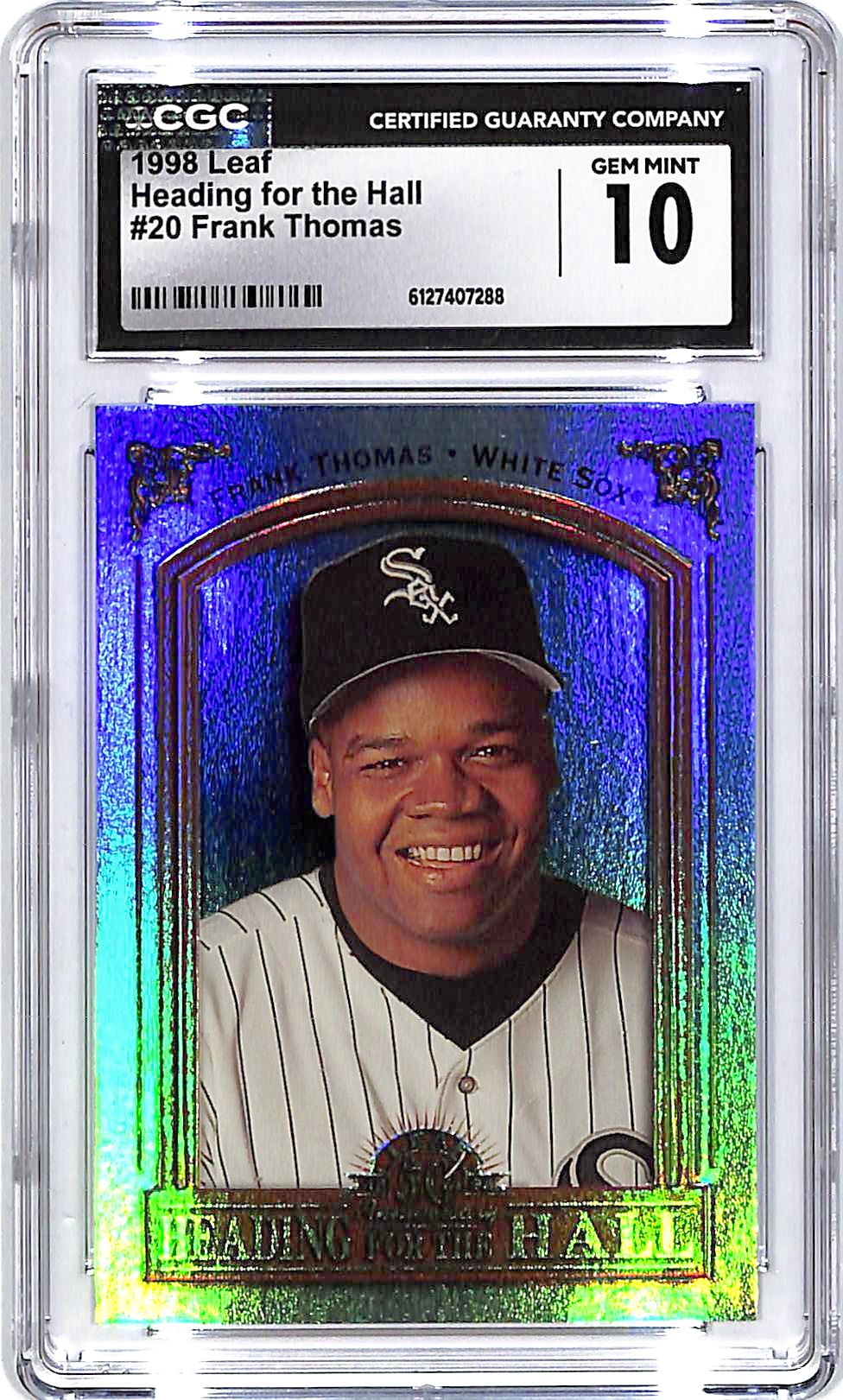 1998 Leaf Frank Thomas Heading for the Hall /3500 CGC 10 White Sox