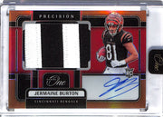 2024 Panini One Jermaine Burton Auto Autograph Rookie RC Patch Jersey /20 Bengals