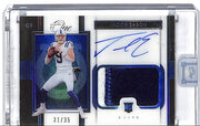 2020 Panini One Jacob Eason Auto Autograph Rookie RC Patch Jersey /35 Colts