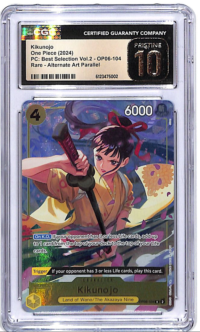 One Piece PC Best Selection Vol 2 OP06 Kikunojo 104 Alternate Art CGC 10 Pristine