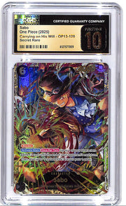 One Piece Carrying on His Will OP13 Sabo 120 Secret Rare CGC 10 Pristine