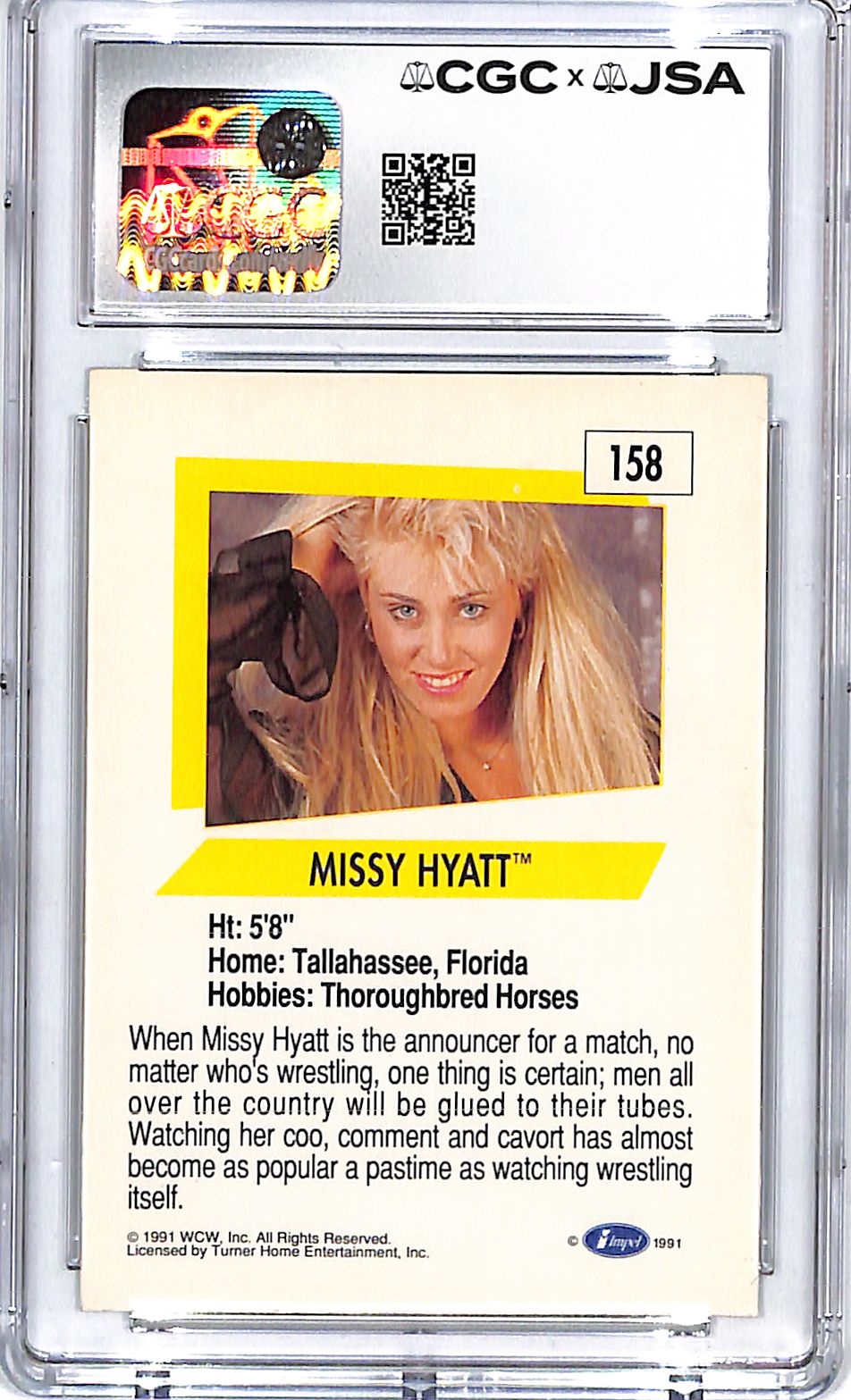 1991 Impel WCW Missy Hyatt Auto Autograph Signed #158 CGC Authentic JSA