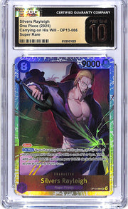 One Piece Carrying on His Will OP13 Silvers Rayleigh 066 CGC 10 Pristine