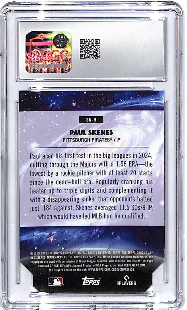 2025 Topps Chrome Cosmic Paul Skenes Stella Nova CGC 10 Pirates