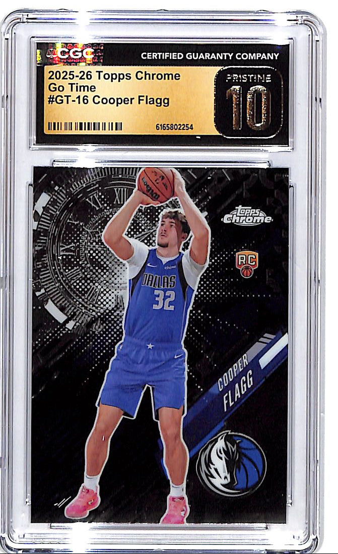 2025-26 Topps Chrome Cooper Flagg Go Time Rookie RC CGC 10 Pristine