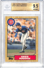 1987 Topps Traded Greg Maddux BGS 9.5 70T Cubs