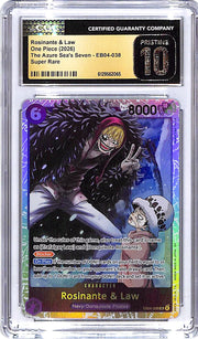 One Piece The Azure Sea's Seven EB04 Rosinante & Law 038 CGC 10 Pristine