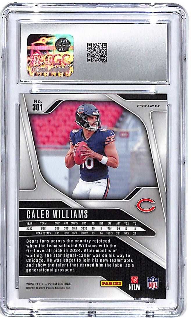 2024 Prizm Caleb Williams Rookie RC Neon Green Pulsar CGC 10 Bears