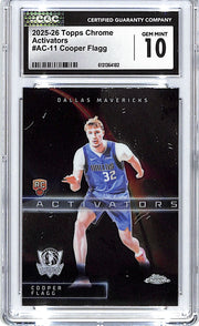 2025-26 Topps Chrome Cooper Flagg Activators Rookie #11 CGC 10 Mavericks