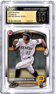 2025 Bowman Konnor Griffin Rookie RC Prospect CGC 10 Pristine Pirates