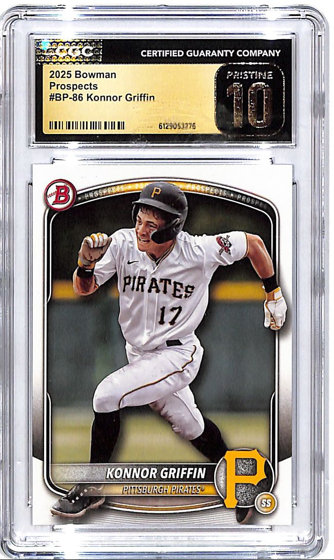 2025 Bowman Konnor Griffin Rookie RC Prospect CGC 10 Pristine Pirates
