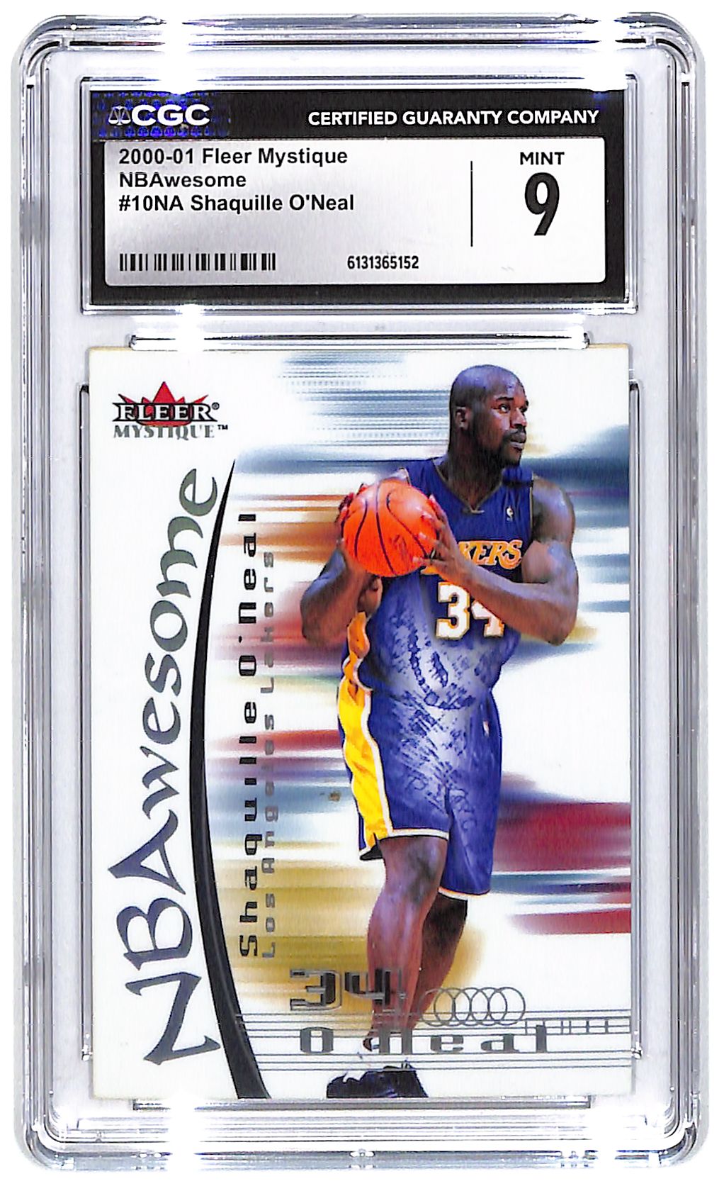 2000-01 Shaqullie O'Neal Fleer Mystique NBAwesome #10NA CGC Mint 9