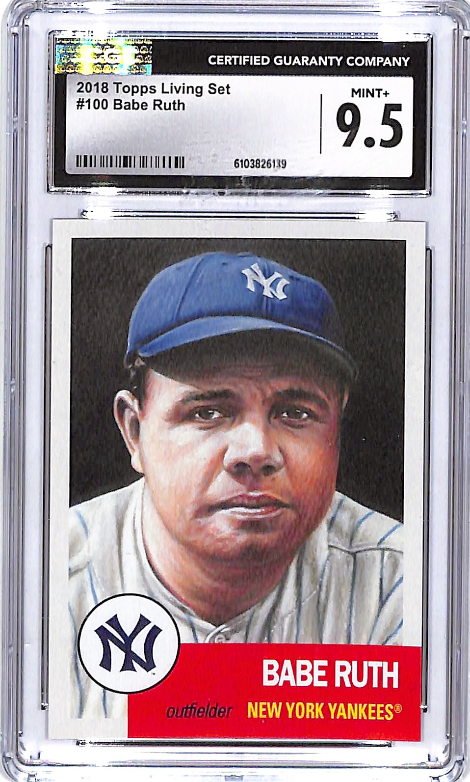 2018 Topps Living Set Babe Ruth #100 CGC 9.5 Yankees