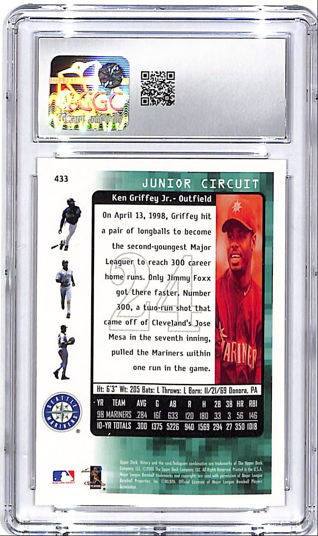 2000 Upper Deck Victory Ken Griffey Jr #433 CGC 10 Mariners