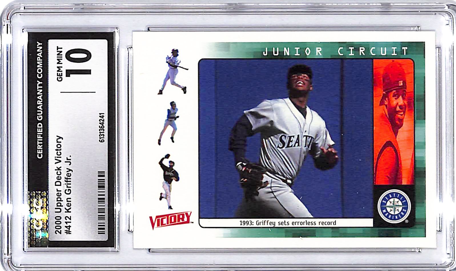 2000 Upper Deck Victory Ken Griffey Jr #412 CGC 10 Mariners