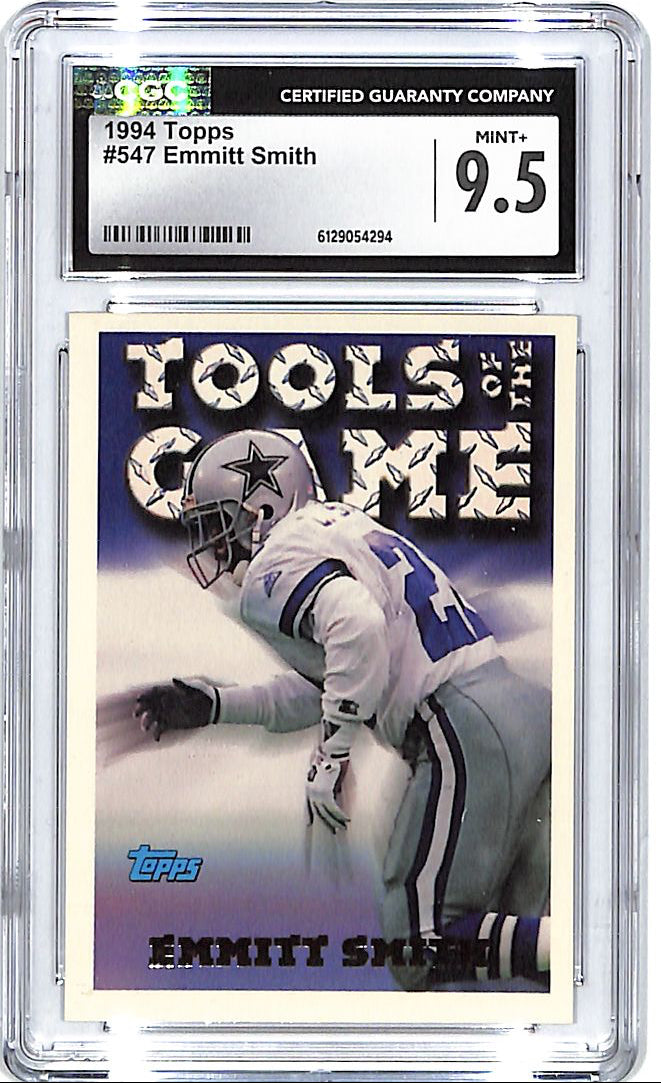 1994 Topps Emmitt Smith Tools of the Game #547 CGC 9.5 Cowboys