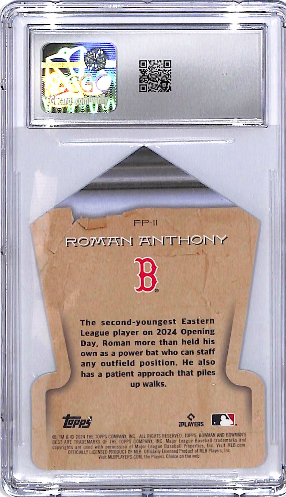 2024 Bowmans Best Roman Anthony Fabled Phenoms Rookie RC CGC 9.5 Red Sox