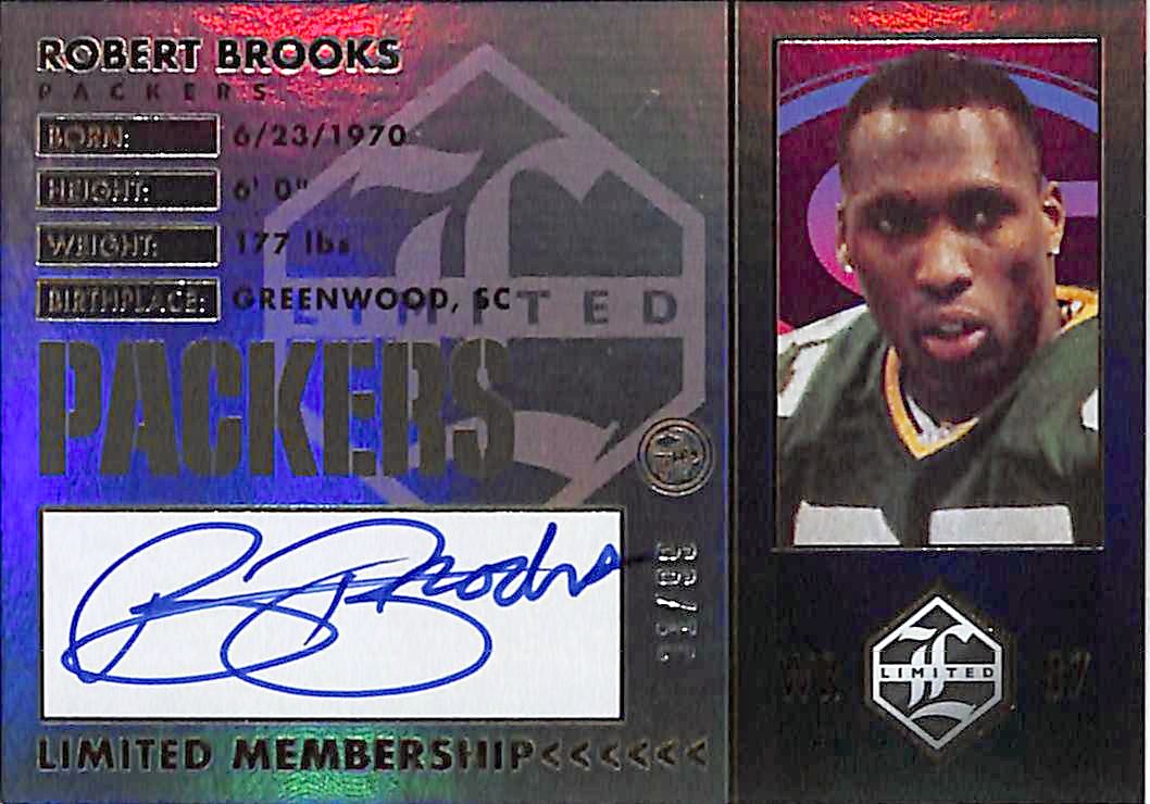 2023 Limited Robert Brooks Auto Autograph Membership /99 Packers