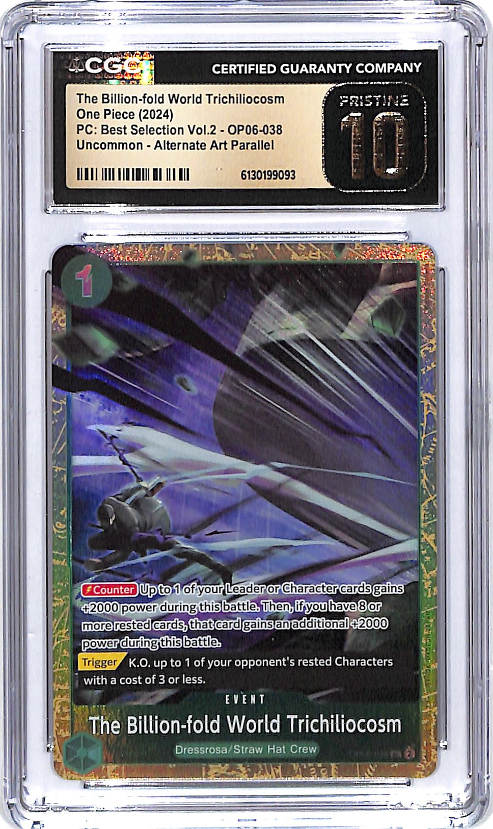 One Piece PC Best Selection Vol 2 The Billion-Fold World Trichiliocosm Alternate Art CGC 10 Pristine