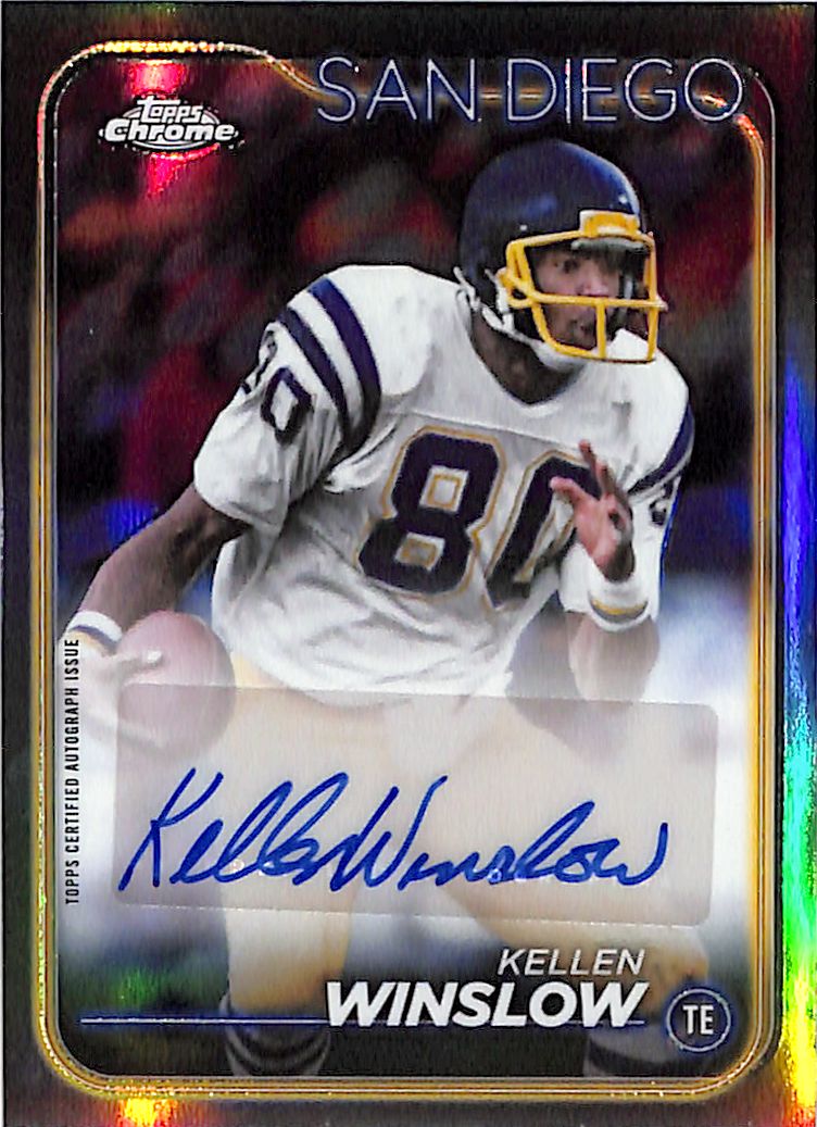 2024 Topps Chrome Kellen Winslow Auto Autograoh Refractor Chargers