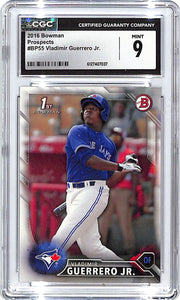 2016 Bowman Vladimir Guerrero Jr Prospects Rookie RC #BP55 CGC 9 Blue Jays
