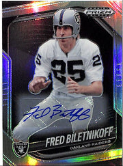 2025 Prizm Black Fred Biletnikoff Auto Autograph Silver Raiders