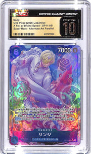 One Piece Japanese A Fist of Divine Speed OP11 Sanji 051 Alternate Art CGC 10 Pristine