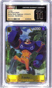 One Piece Starter Deck Egghead ST29 Franky 010 Borderless CGC 10 Pristine