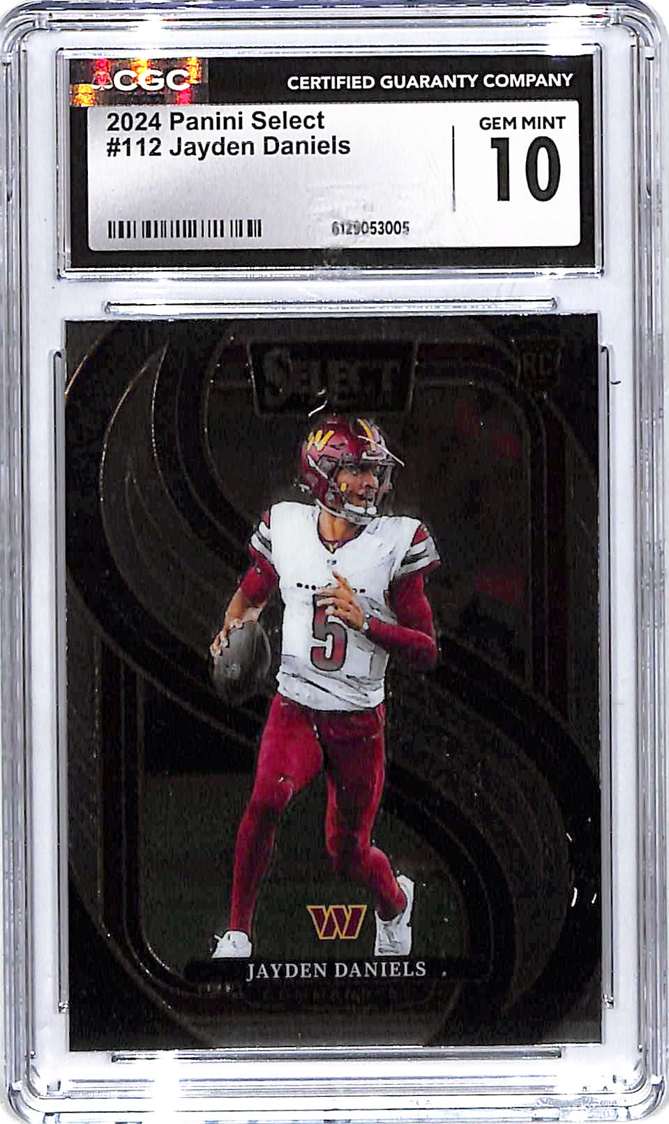 2024 Select Jayden Daniels Rookie RC #112 CGC 10 Commanders