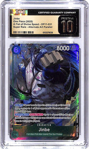 One Piece A Fist of Divine Speed OP11 Jinbe 031 Alternate Art CGC 10 Pristine