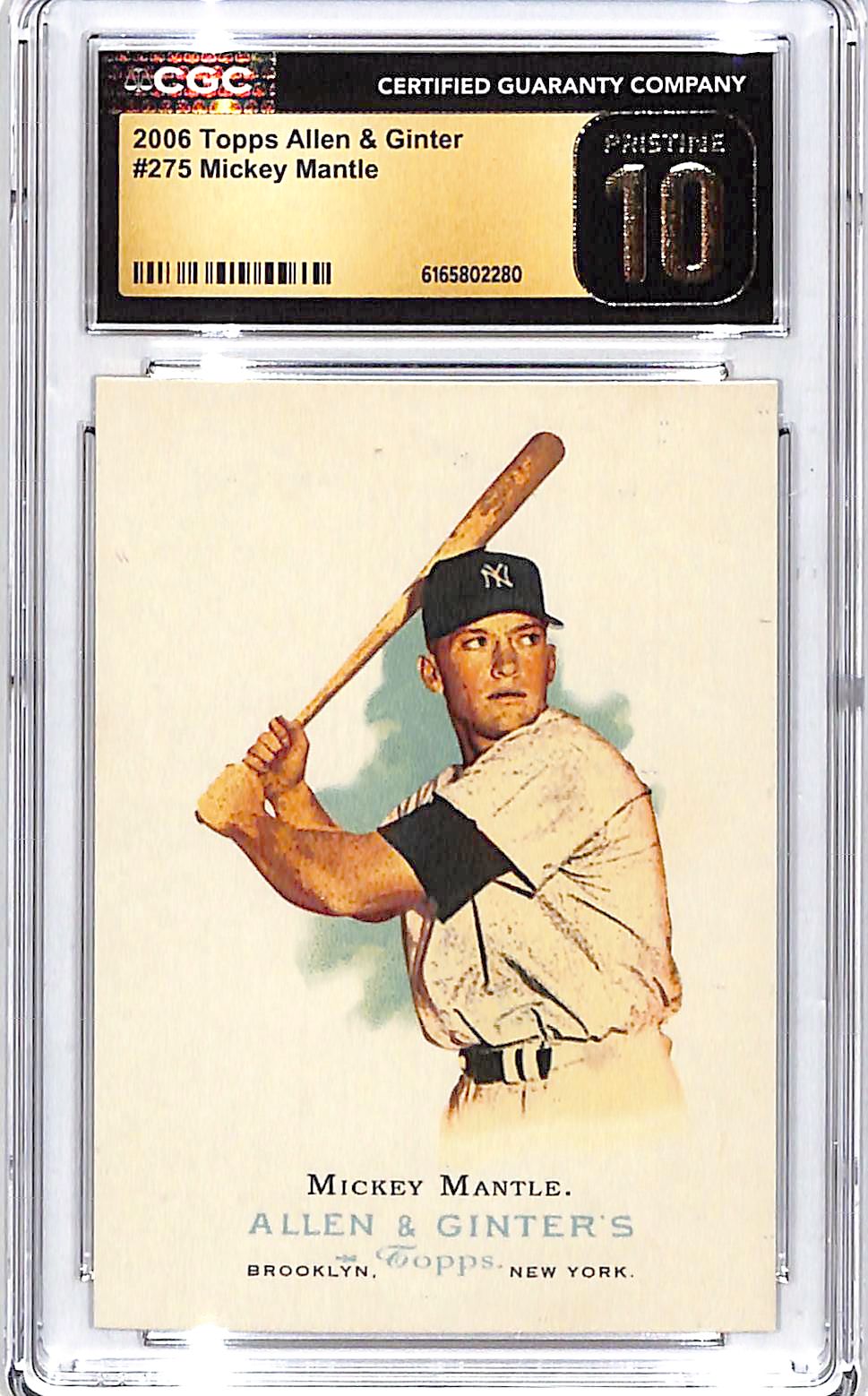 2006 Topps Allen and Ginter Mickey Mantle #275 CGC 10 Yankees