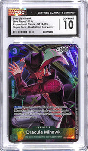 One Piece Promotional Cards Illustration Box Vol 4 ST12 Dracule Mihawk 003 CGC 10