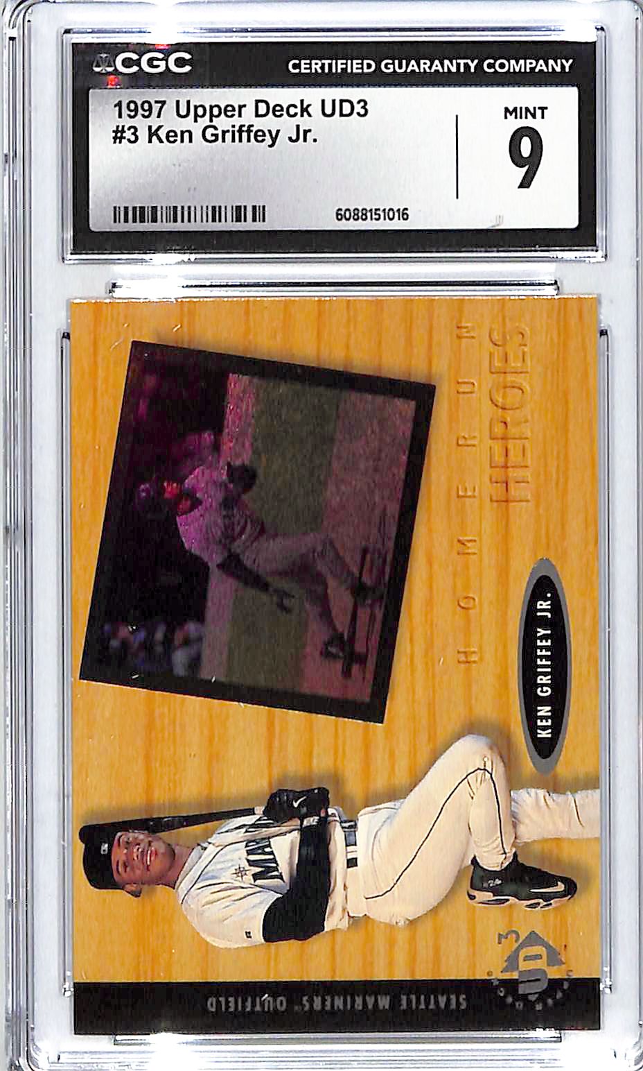 1997 Upper Deck UD3 Ken Griffey Jr #3 CGC 9 Mariners