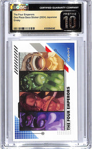 One Piece Deco Sticker Japanese The Four Emperors Ensky CGC 10 Pristine