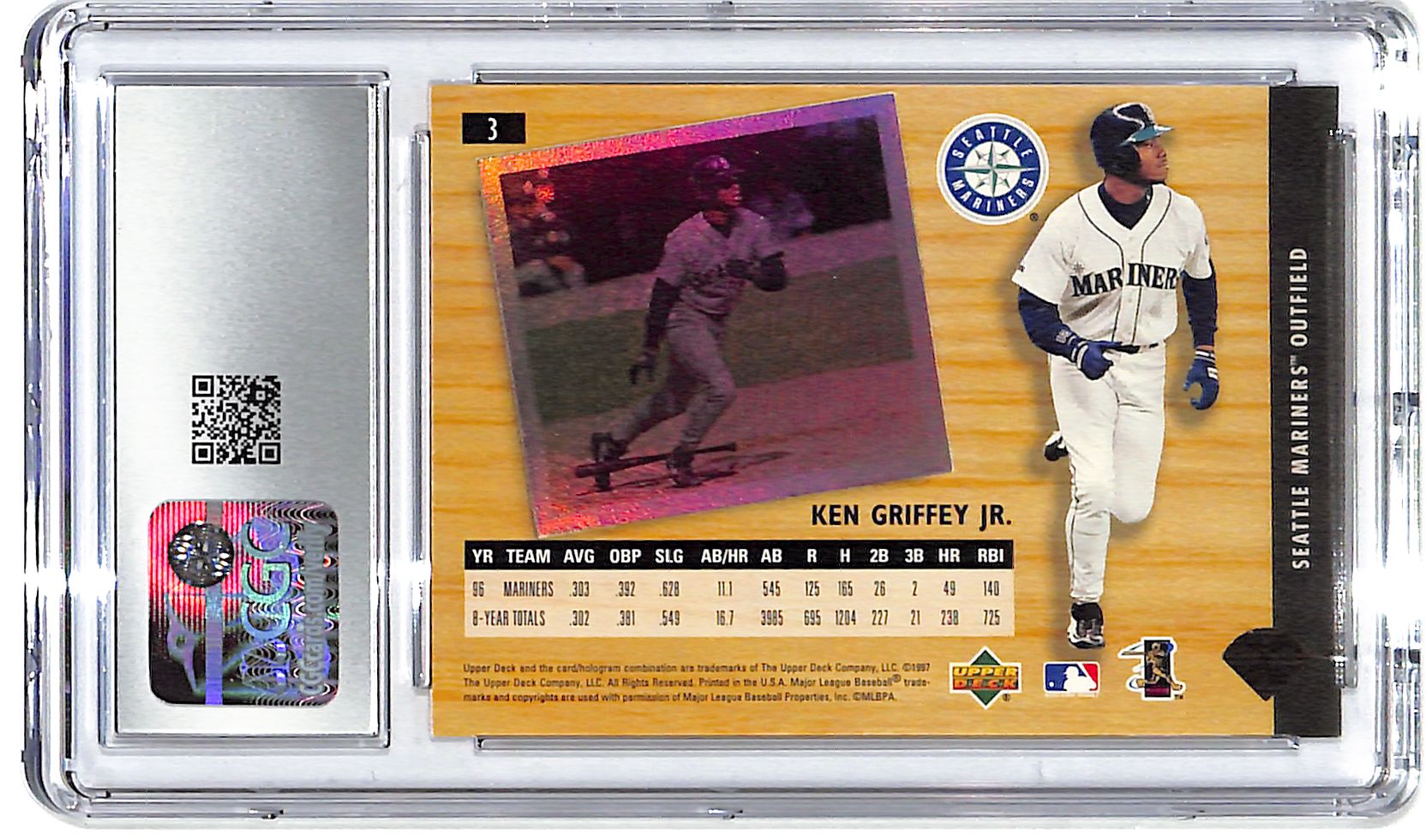 1997 Upper Deck UD3 Ken Griffey Jr #3 CGC 9 Mariners