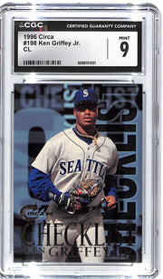 1996 Circa Ken Griffey Jr Checklist #198 CGC 9 Mariners