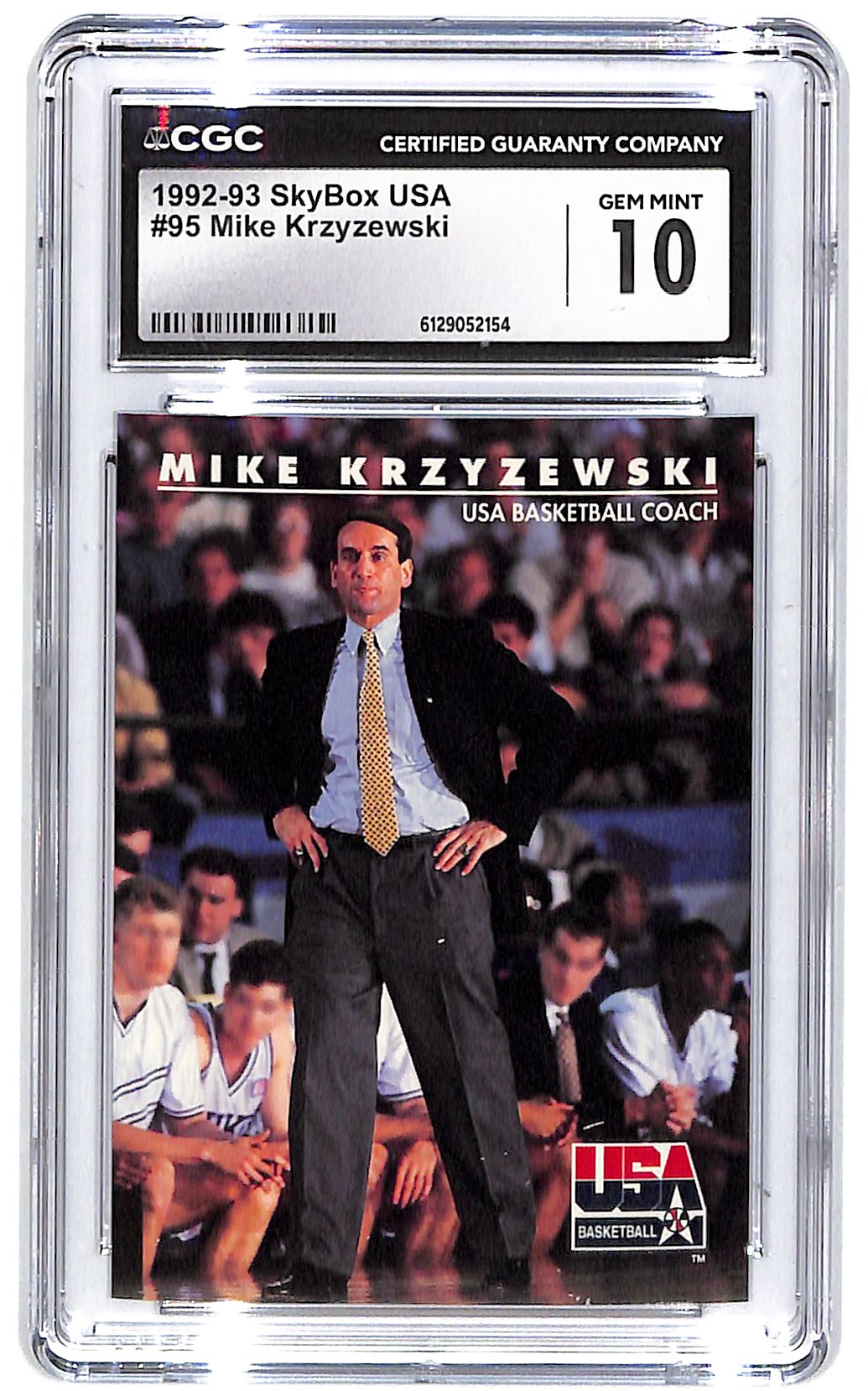 1992-93 Mike Kryzewski Skybox USA #95 CGC Gem Mint 10