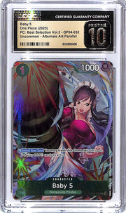 One Piece PC Best Selection Vol3 OP04 Baby 5 Alternate Art CGC 10 Pristine