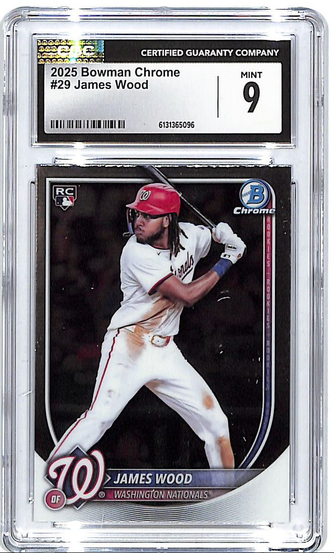 2025 Bowman Chrome James Wood Rookie RC #29 CGC 9 Nationals