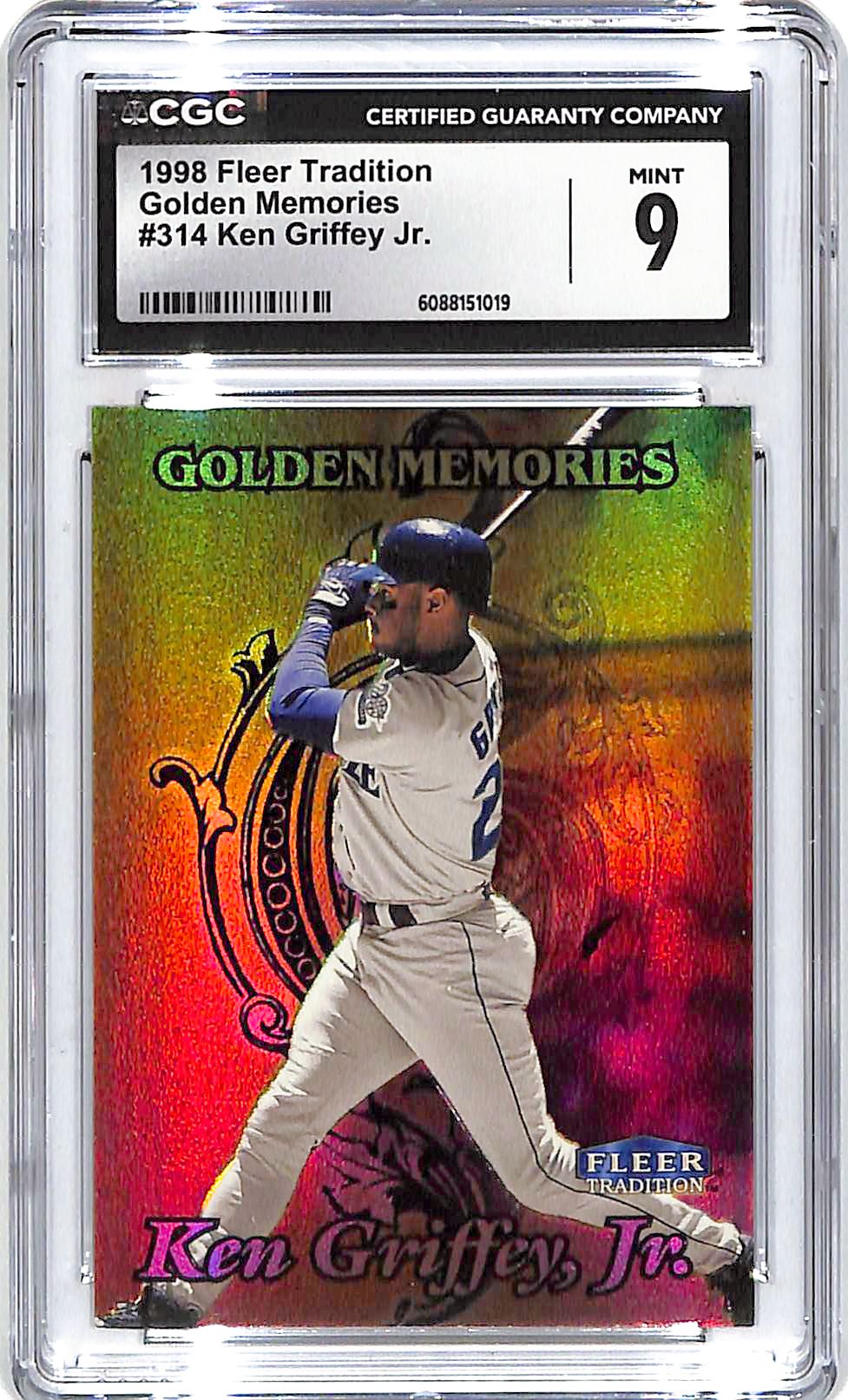 1998 Fleer Tradition Ken Griffey Jr Golden Memories #314 CGC 9 Mariners