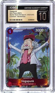 One Piece Starter Deck EX Gear 5 ST21 Vegapunk 013 Borderless CGC 10 Pristine