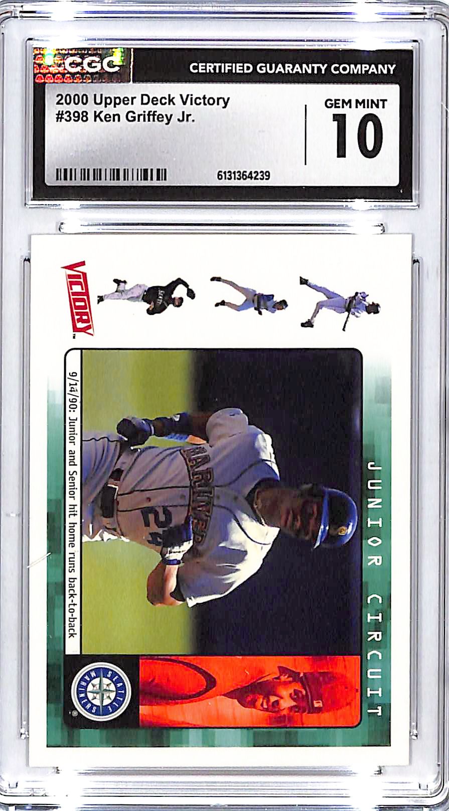 2000 Upper Deck Victory Ken Griffey Jr #398 CGC 10 Mariners