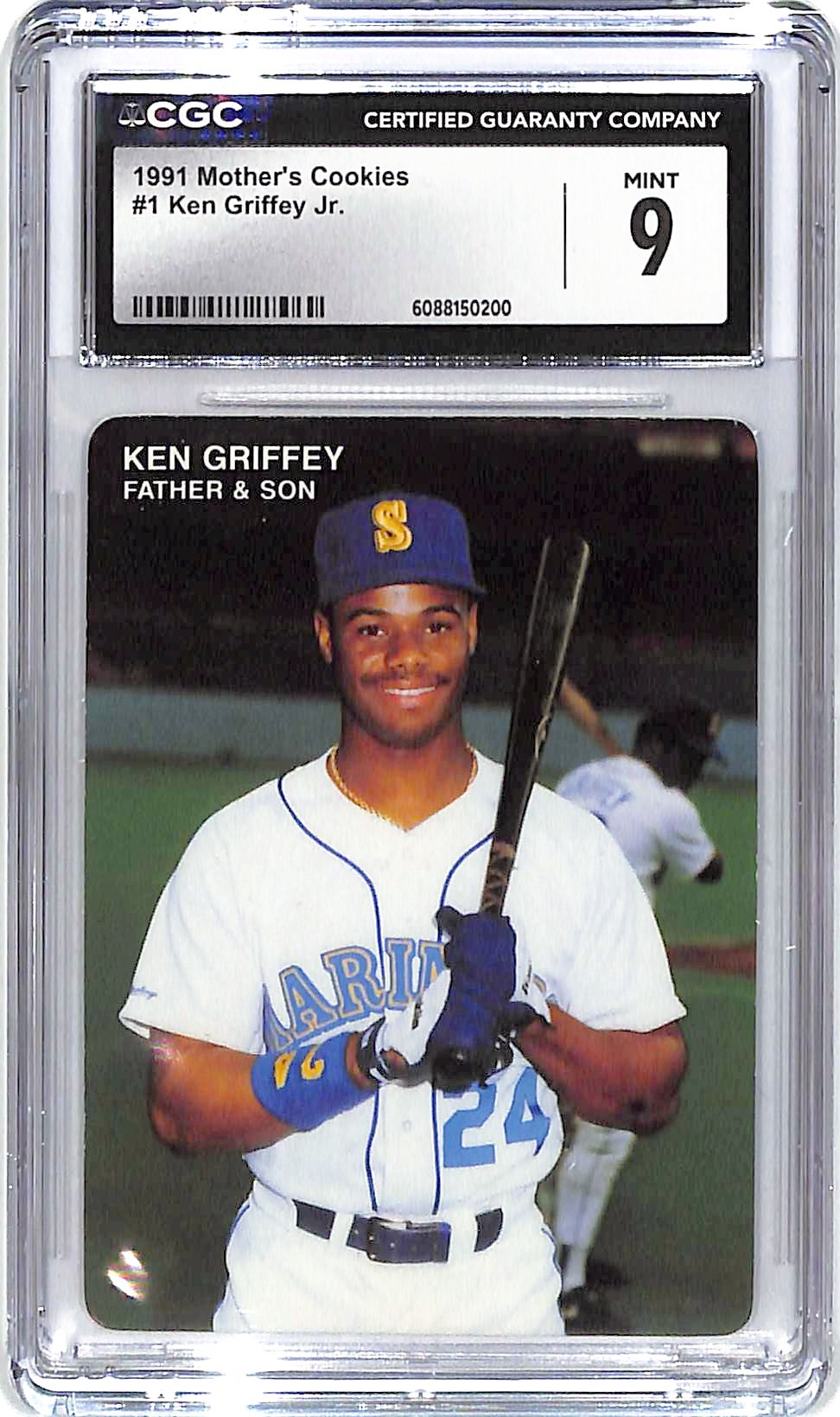 1991 Mother's Cookies Ken Griffey Jr #1 CGC 9 Mariners